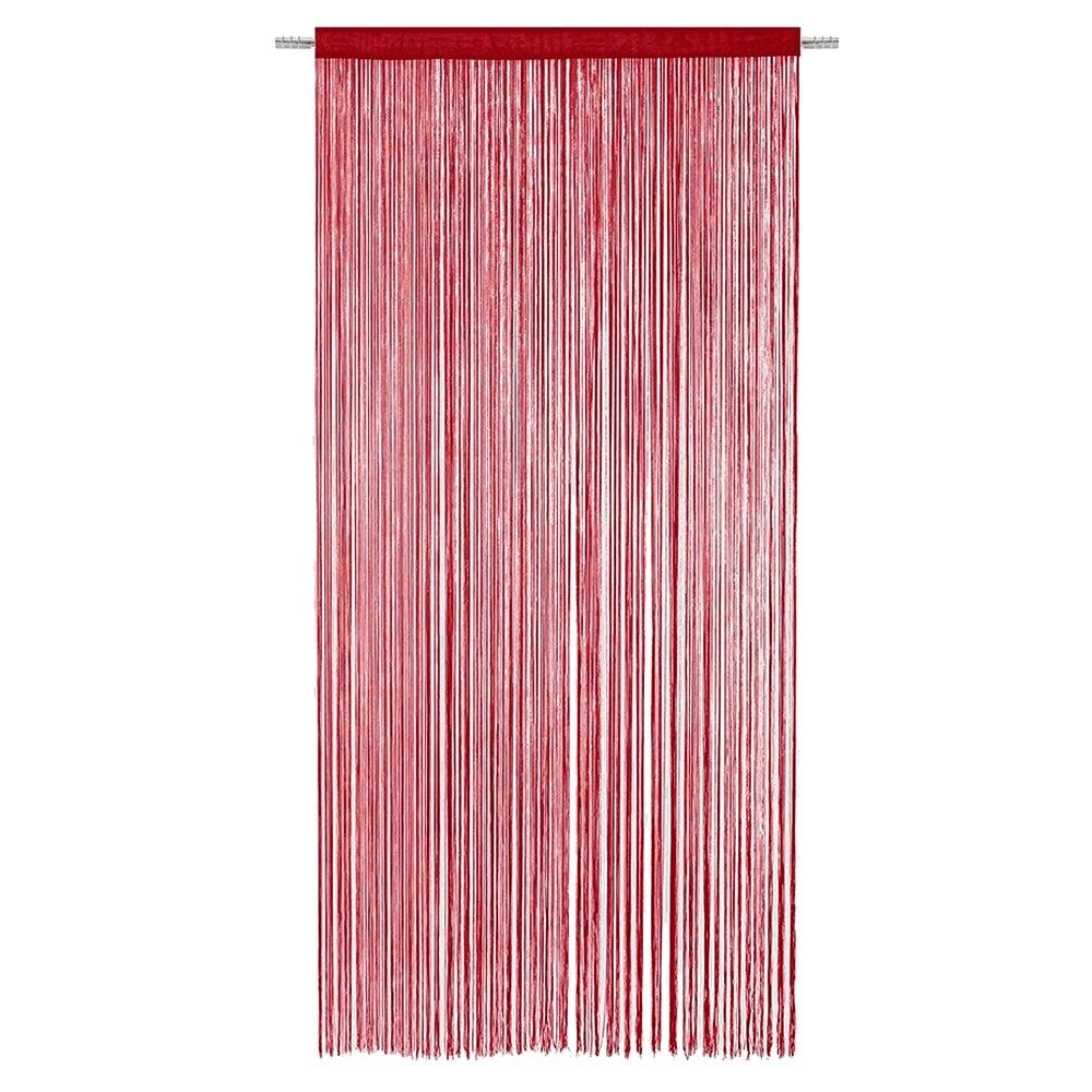 Tenda a Fili Elegante Per Porte Finestre Pannello 140x290 Cm Divisorio Camere Stanze Ambienti Bordeaux