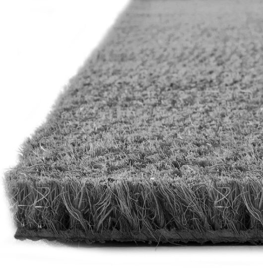 Zerbino Cocco Naturale Colorato Antiscivolo Su Misura Tappeto Ingresso Entrata 25x70 cm Grigio