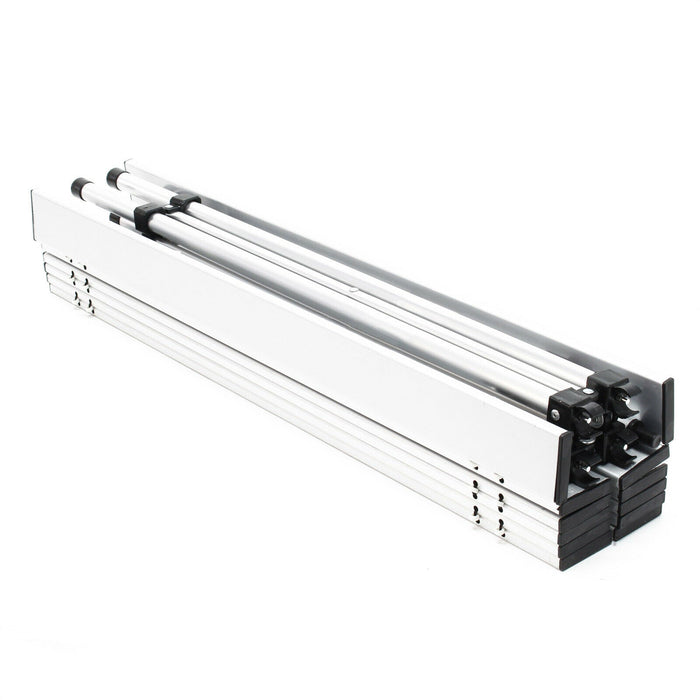 Tavolo da campeggio in alluminio con piano da 70 cm e borsa da trasporto silver 16_0000539