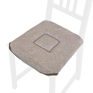 Set 6 Cuscini Sedia Cotone Con Alette Lavabili Morbidi Universali Moderni Coprisedia Maculati Marrone