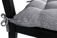 Set 4 Cuscini Sedia Cotone Maculati Morbidi Universali Lavabili Coprisedia Imbottitura Ovatta Grigio