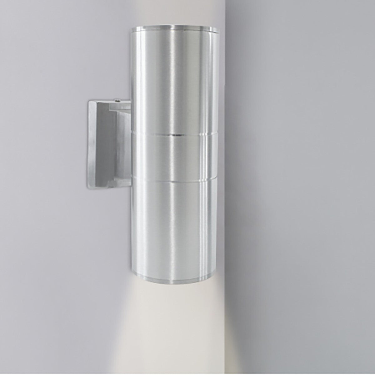 APPLIQUE DA PARETE LED LAMPADA ESTERNO DESIGN MODERNO ALLUMINIO ARGENTO SILVER