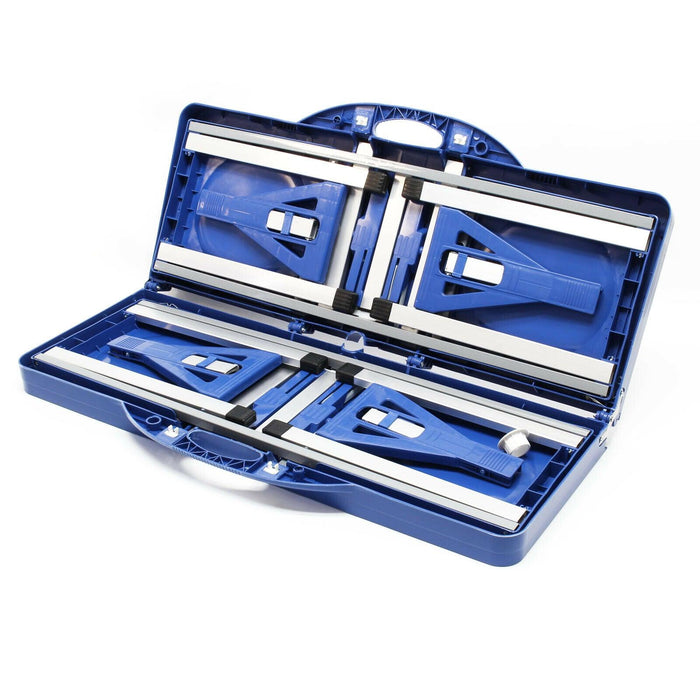 Set tavolo sgabelli da campeggio mobili pieghevoli in alluminio 133 cm giardino esterno 16_0002495