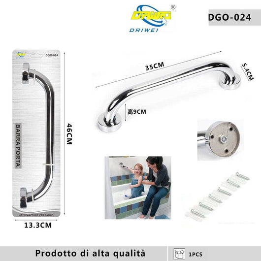 BARRA PORTA SICUREZZA DA PARETE MANO SUPPORTO ARREDO BAGNO CASA CUCINA DGO-024