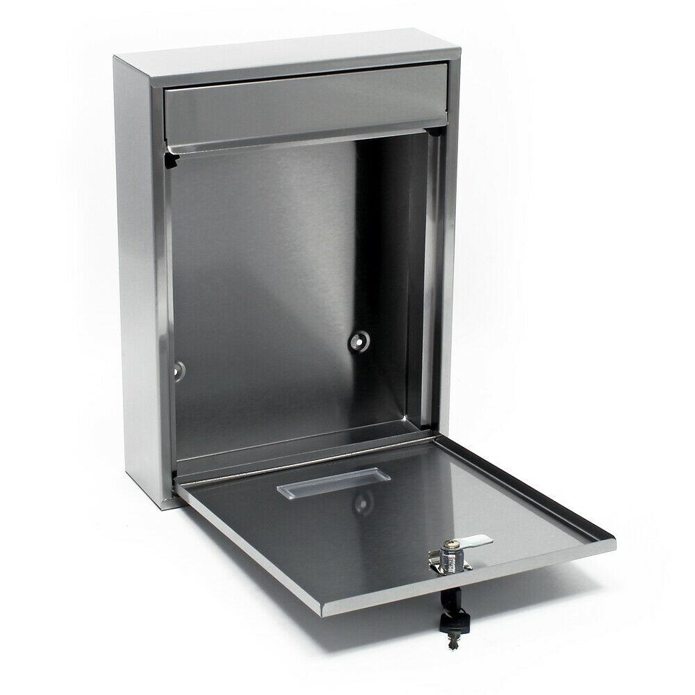 Cassetta postale di design cassetta postale da parete in acciaio inossidabile argento 16_0000058