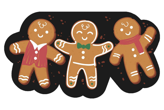 Zerbino Natalizio Moderno Sagomato Gomma Sostenibile 40x70 Cm Natale Ingresso Antiscivolo Dis.E