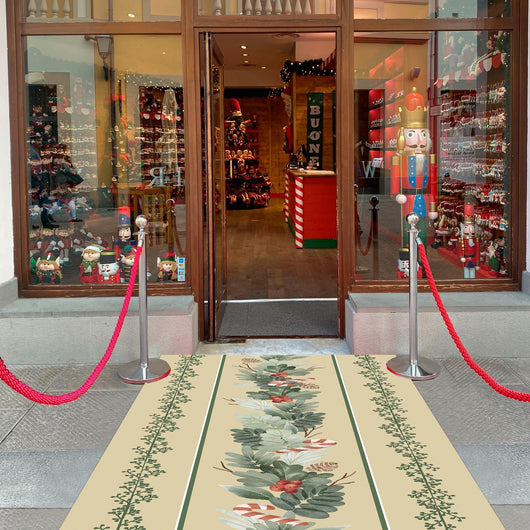 Passatoia Natalizia Tappeto Corsia Ingresso Natale Marciapiede Interno Esterno 100x5000 Cm (B)