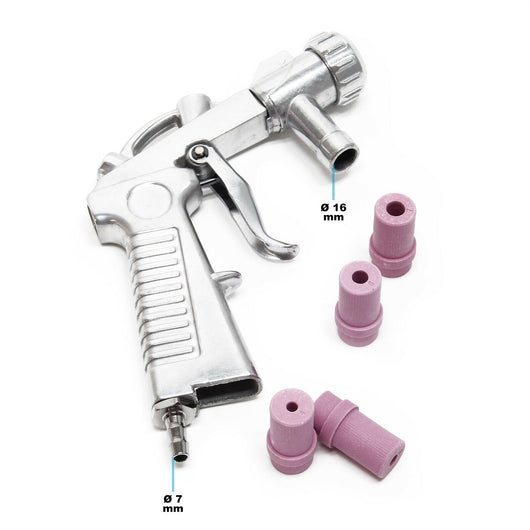 Pistola sabbiatrice aria compressa 2-8 bar ugello getto sabbia alluminio 16_0002779