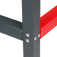 Gamba per banco da lavoro cm 100 rosso antracite supporto in acciaio ufficio imballaggio laboratorio 16_0002507
