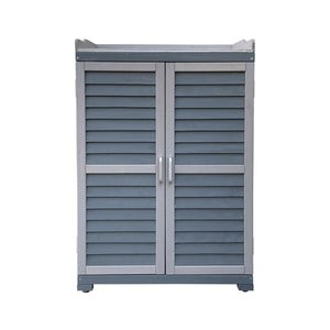 Tavolo da giardino con base e piano di lavoro 99,7 cm grigio 16_0002398