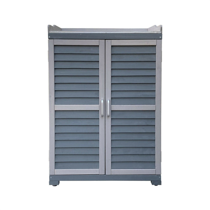 Tavolo da giardino con base e piano di lavoro 99,7 cm grigio 16_0002398