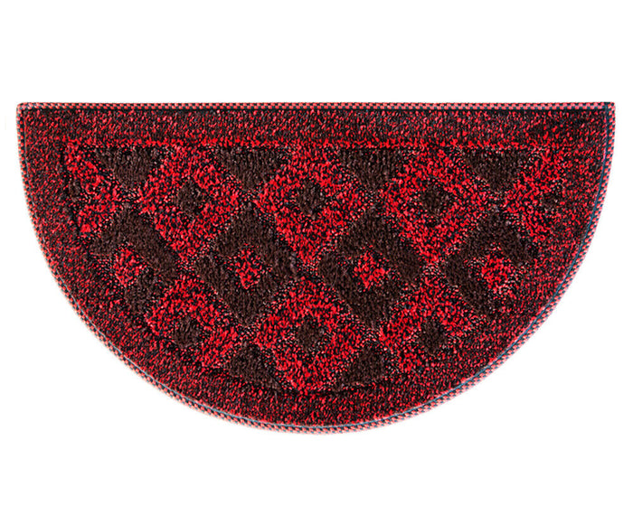 Zerbino Ingresso Semiluna Asciugapassi Assorbente Antiscivolo Morbido Made In Italy Rosso