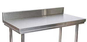 Tavolo da lavoro in acciaio inox con bordo protettivo 120 x 60 x 85 cm 16_0002500