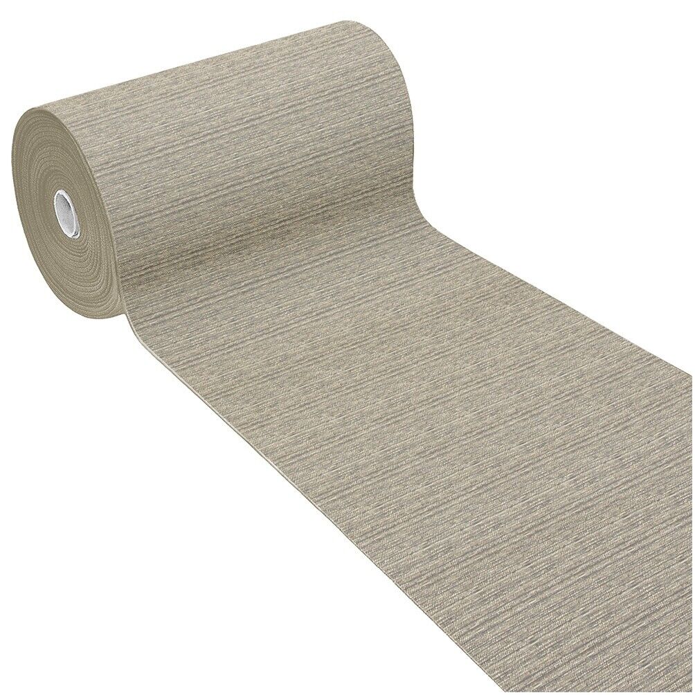 Tappeto Cucina Tinta Unita Striato 54x40 Cm Bordato Assorbente Passatoia Casa Antiscivolo Beige