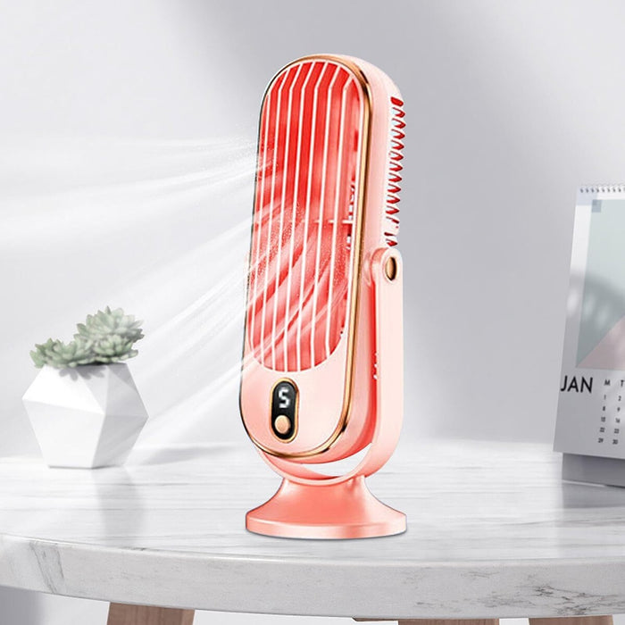 VENTILATORE TORRE DA TAVOLO PORTATILE USB RICARICABILE SILENZIOSO 5 VELOCITÀ