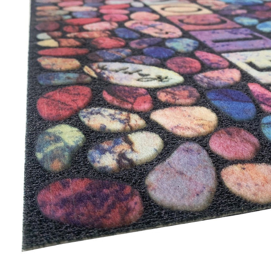 Zerbino Ingresso Moderno Effetto 3D Fondo Pvc Antiscivolo Assorbente Tappeto Porta Entrata Dis_A