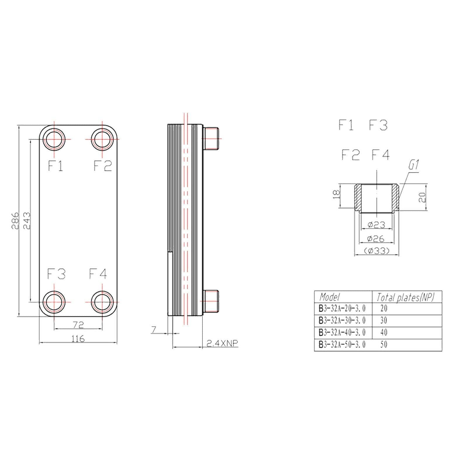 Scambiatore termico inox 30 piastre max 175 kw acqua solare 16_0000833
