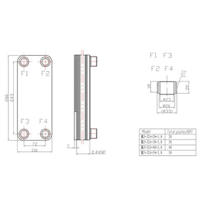 Scambiatore termico inox 30 piastre max 175 kw acqua solare 16_0000833