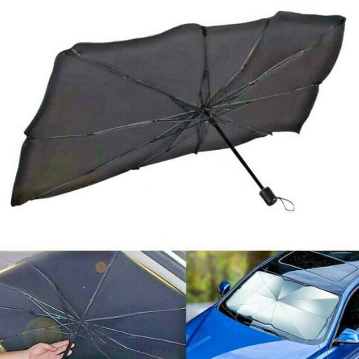 PARASOLE PER AUTO PARABREZZA ANTERIORE PIEGHEVOLE 140X80 CM OMBRELLO PORTATILE