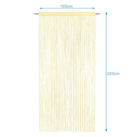 Tenda a Fili Elegante Per Porte Finestre Pannello 100x200 Cm Divisorio Camere Stanze Ambienti Oro