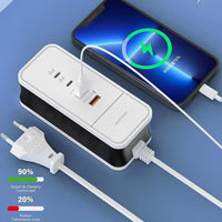 CARICATORE USB TIPO C MULTIPORTA 4 IN 1 15W RICARICA RAPIDA UNIVERSALE AS-06013