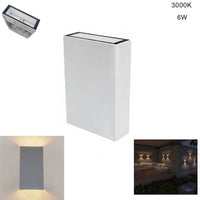 APPLIQUE PARETE LED 6W LAMPADA MURO IP65 MODERNO DOPPIA LUCE CALDA 3000K 21343