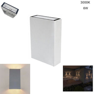 APPLIQUE PARETE LED 6W LAMPADA MURO IP65 MODERNO DOPPIA LUCE CALDA 3000K 21343