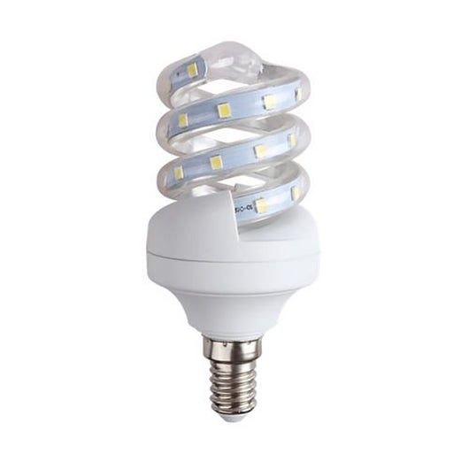 LAMPADINA LAMPADA A LED SMD 2835 5W WATT E14 SPIRALE BASSO CONSUMO LUCE FREDDA