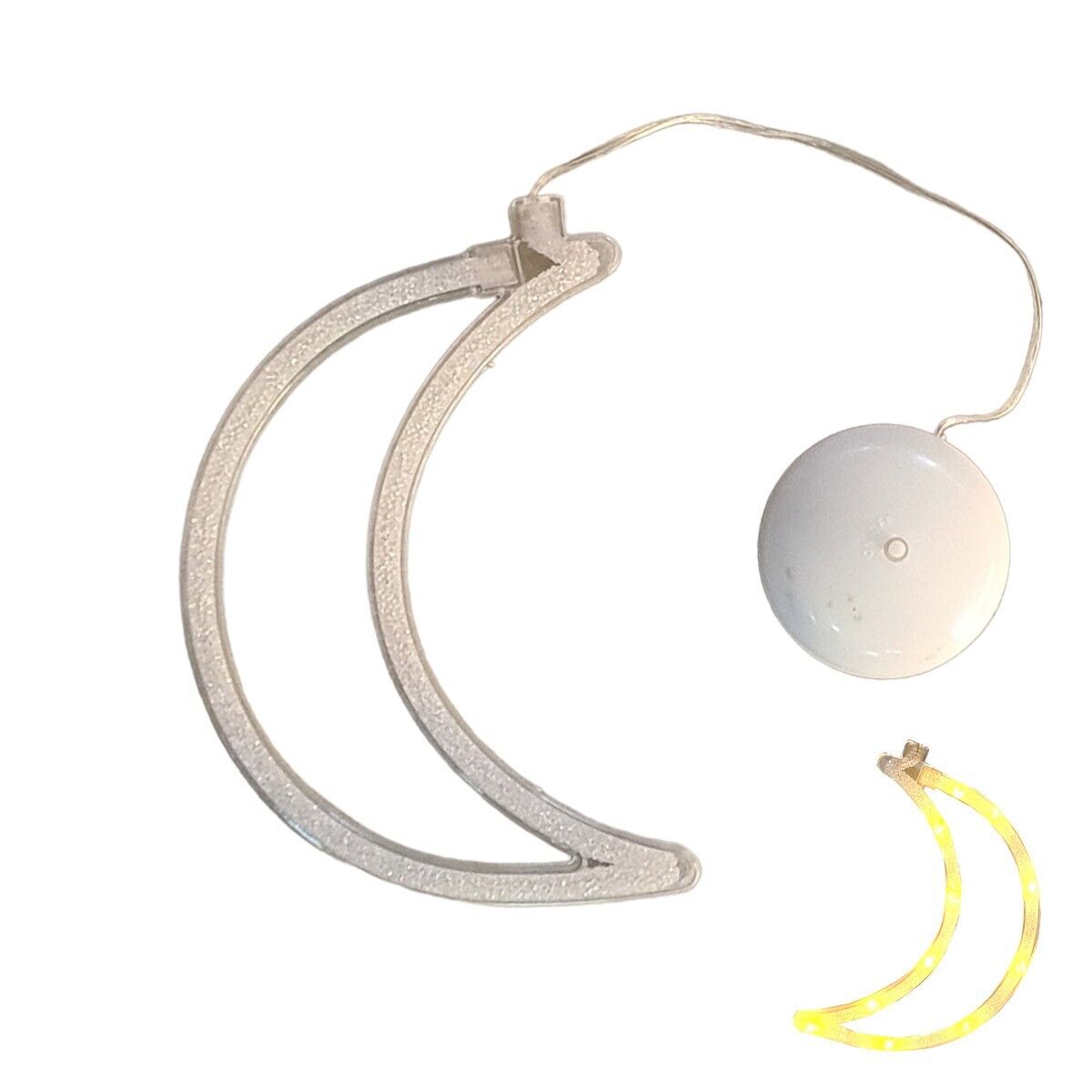 LUNA LUMINOSA LED LUCE BIANCO PORTA FINESTRA VENTOSA ADDOBBI NATALE