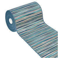 Tappeto Cucina Bordato Tessitura Piatta Bagno Camera Corridoio Stile Bamboo Blu 52x280 cm