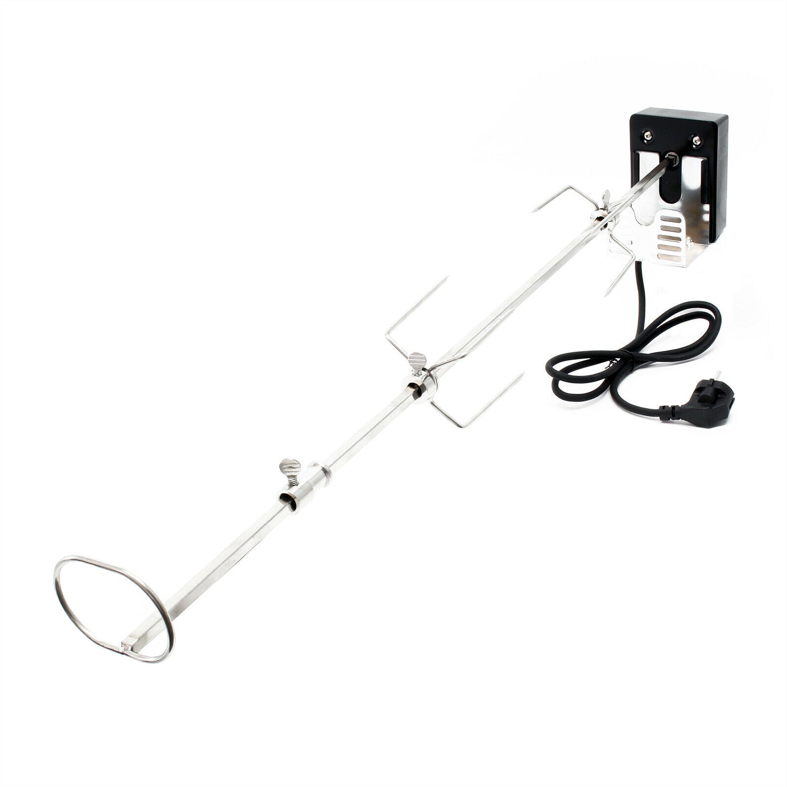 Girarrosto barbecue cm 82 230 v in pregiato acciaio girarrosto forche per grigliare spiedi 16_0002745