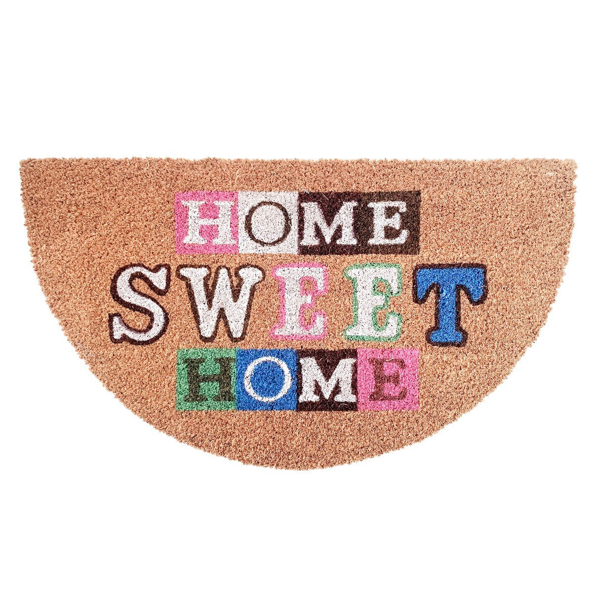 Zerbino Cocco Semiluna 38x68 Cm Moderno Antiscivolo Tappeto Ingresso Tappetino Entrata F