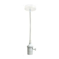 PORTALAMPADA LAMPADARIO SOSPENSIONE SOFFITTO PENDENTE VINTAGE 2MT BIANCO