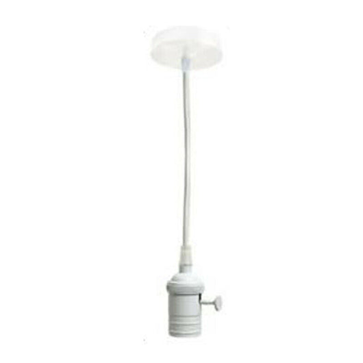 PORTALAMPADA LAMPADARIO SOSPENSIONE SOFFITTO PENDENTE VINTAGE 2MT BIANCO