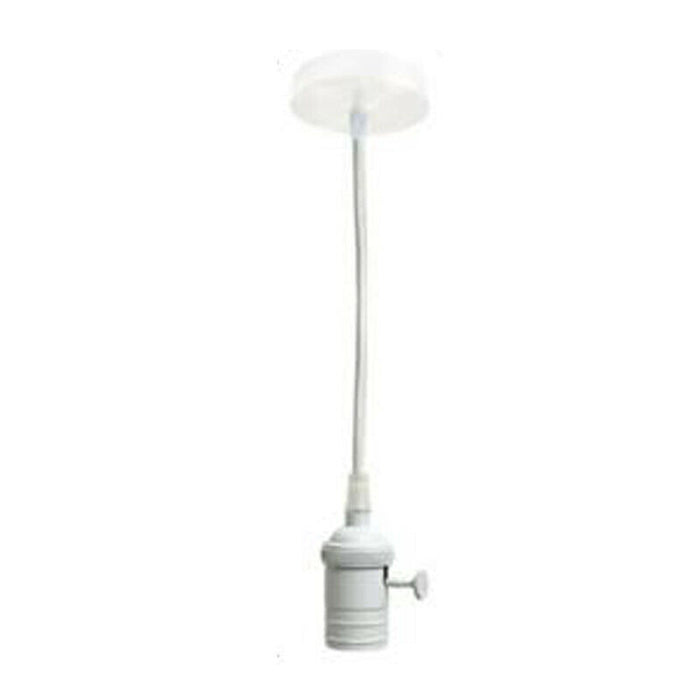 PORTALAMPADA LAMPADARIO SOSPENSIONE SOFFITTO PENDENTE VINTAGE 2MT BIANCO
