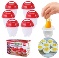 Bollitore per 6 Uova Cuoci Uova In Silicone Sode Sgusciate in Camicia Egg Boil