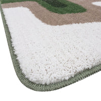 Tappeto Bagno 50x110 Cm Doccia Scendiletto Pelo Raso Morbido Assorbente Antiscivolo Lavabile Verde