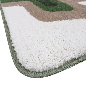 Tappeto Bagno 50x110 Cm Doccia Scendiletto Pelo Raso Morbido Assorbente Antiscivolo Lavabile Verde