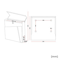 Portariviste per giornali e cassette postali da parete di design antracite acciaio zincato 37 x 37 x 10,5 cm antracite 16_0000098