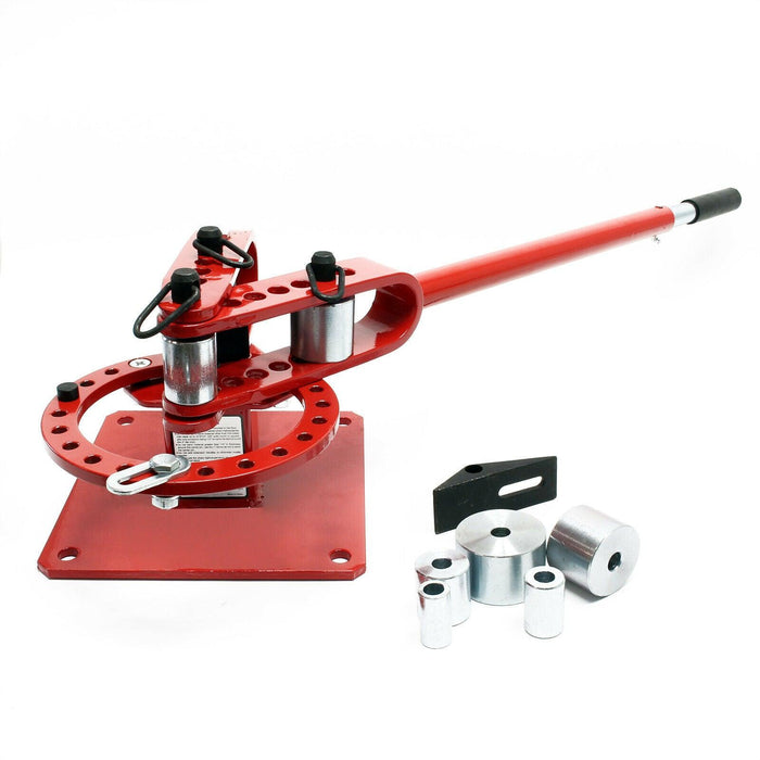 Piegatubi universale da officina pressa piegatubi piega acciaio tondo quadrato rosso 16_0000774