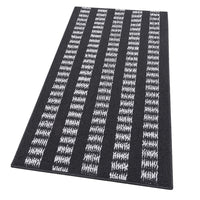 Tappeto Cucina Morbido 3D Assorbente Lavabile Antiscivolo Passatoia Bordata A Righe 57x180 Nero