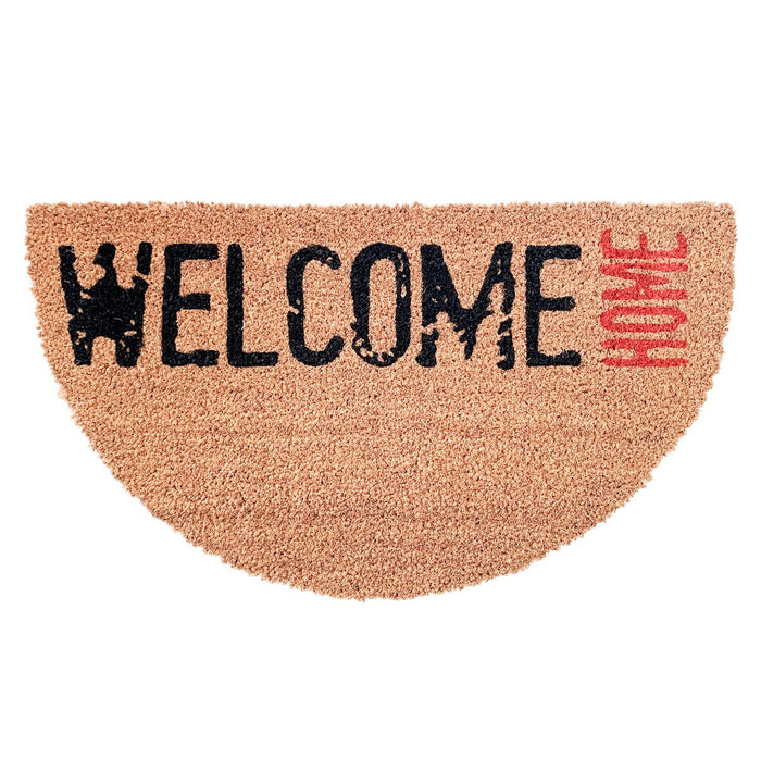 Zerbino Cocco Semiluna 38x68 Cm Moderno Antiscivolo Tappeto Ingresso Tappetino Entrata E