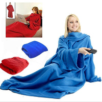 COPERTA CON MANICHE PLAID CALDO INVERNO UNISEX UOMO DONNA SOFFICE CASA