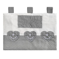 Copriforno Morbido Shabby Chic Cuori Passanti Tessuto Chiusura Velcro Proteggi Forno Cucina Dis.E