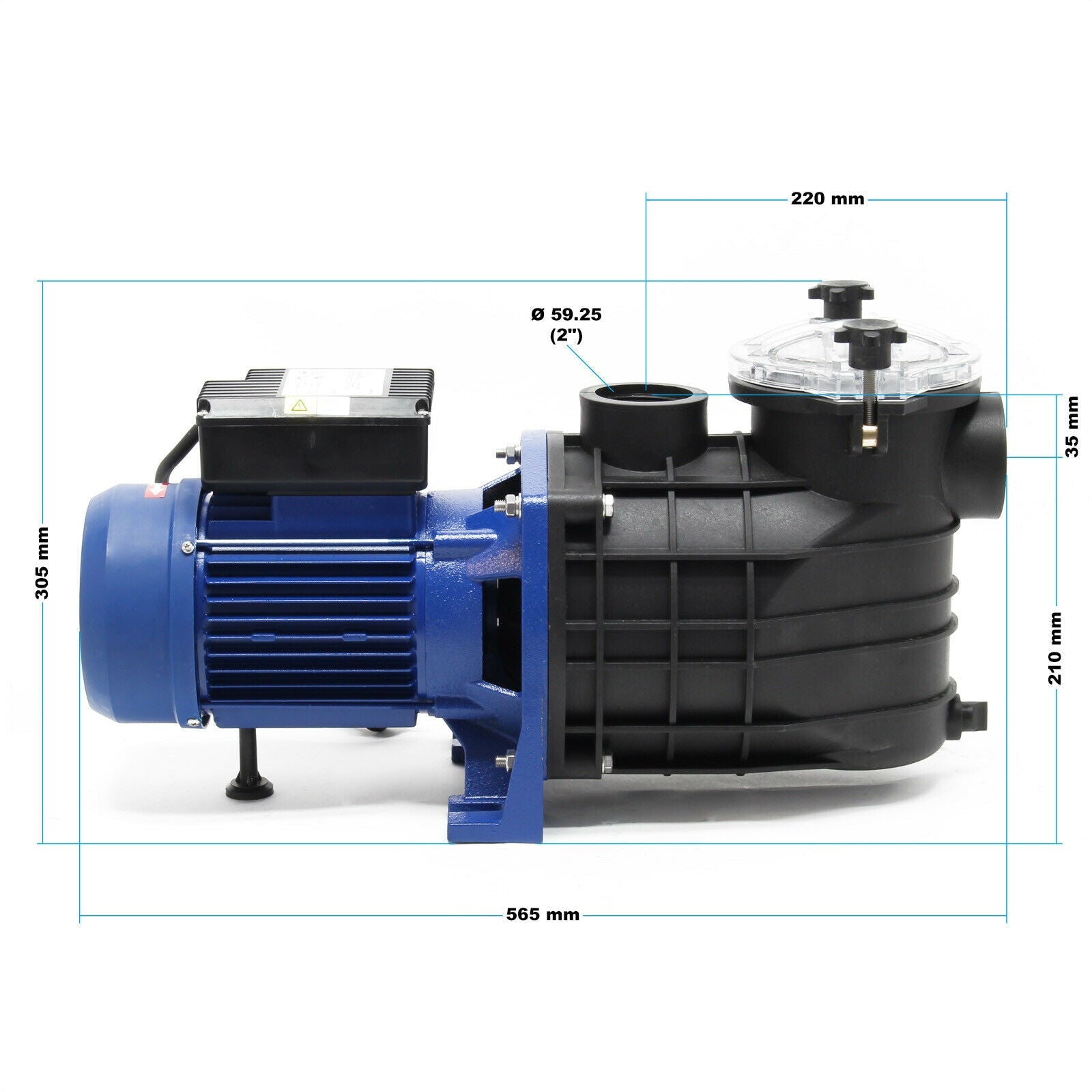 Pompa per piscina 22500 litri all'ora 1500 watt pompa di filtrazione e circolazione della piscina wattshirlpool 16_0001472