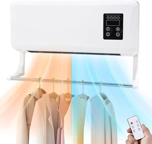 Termoventilatore d'aria CALDA e FREDDA da Parete BAGNO con Telecomando ELETTRICO