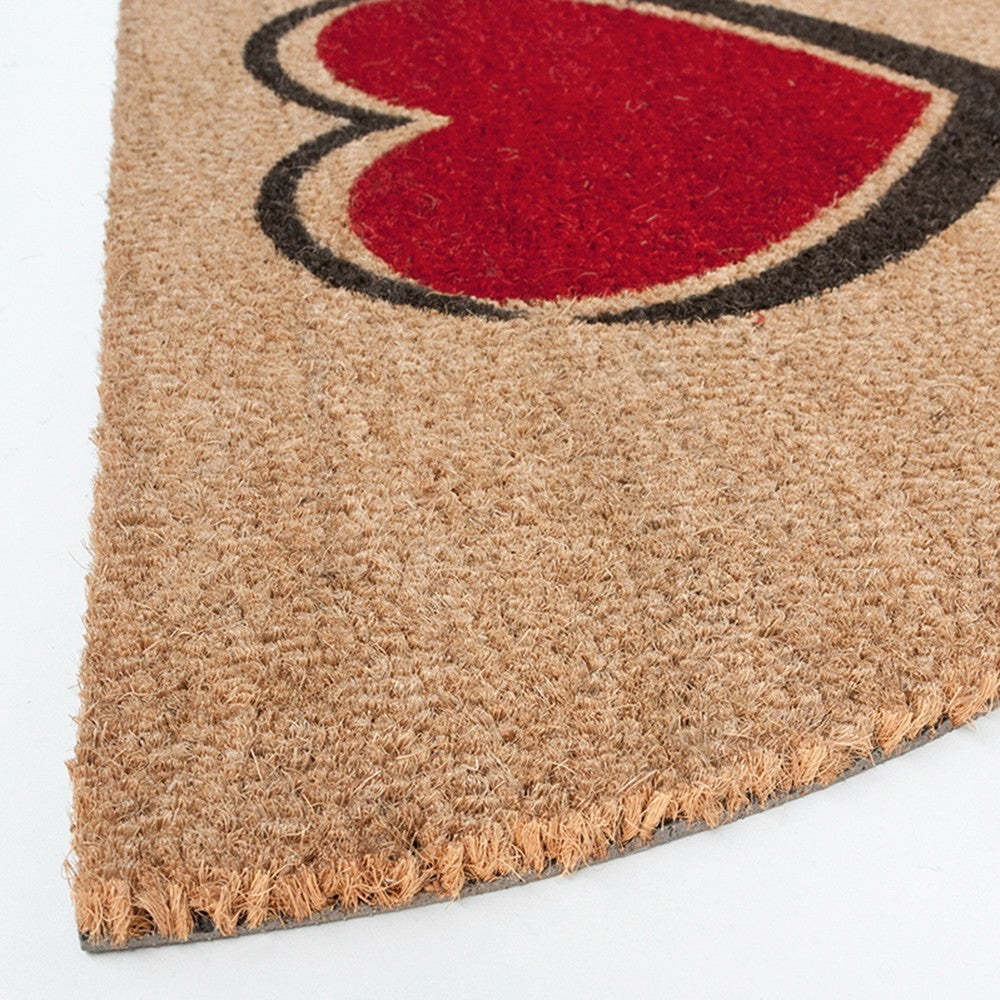 Zerbino Cocco Semiluna 38x68 Cm Moderno Antiscivolo Tappeto Ingresso Tappetino Entrata H