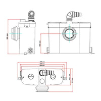Stazione di sollevamento 3/1 450 watt impianti sanitari acque reflue acque sporche 16_0001523