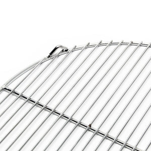 Griglia tonda in acciaio inox 44,5 cm barbecue a carbonella/gas/girevole 16_0001850