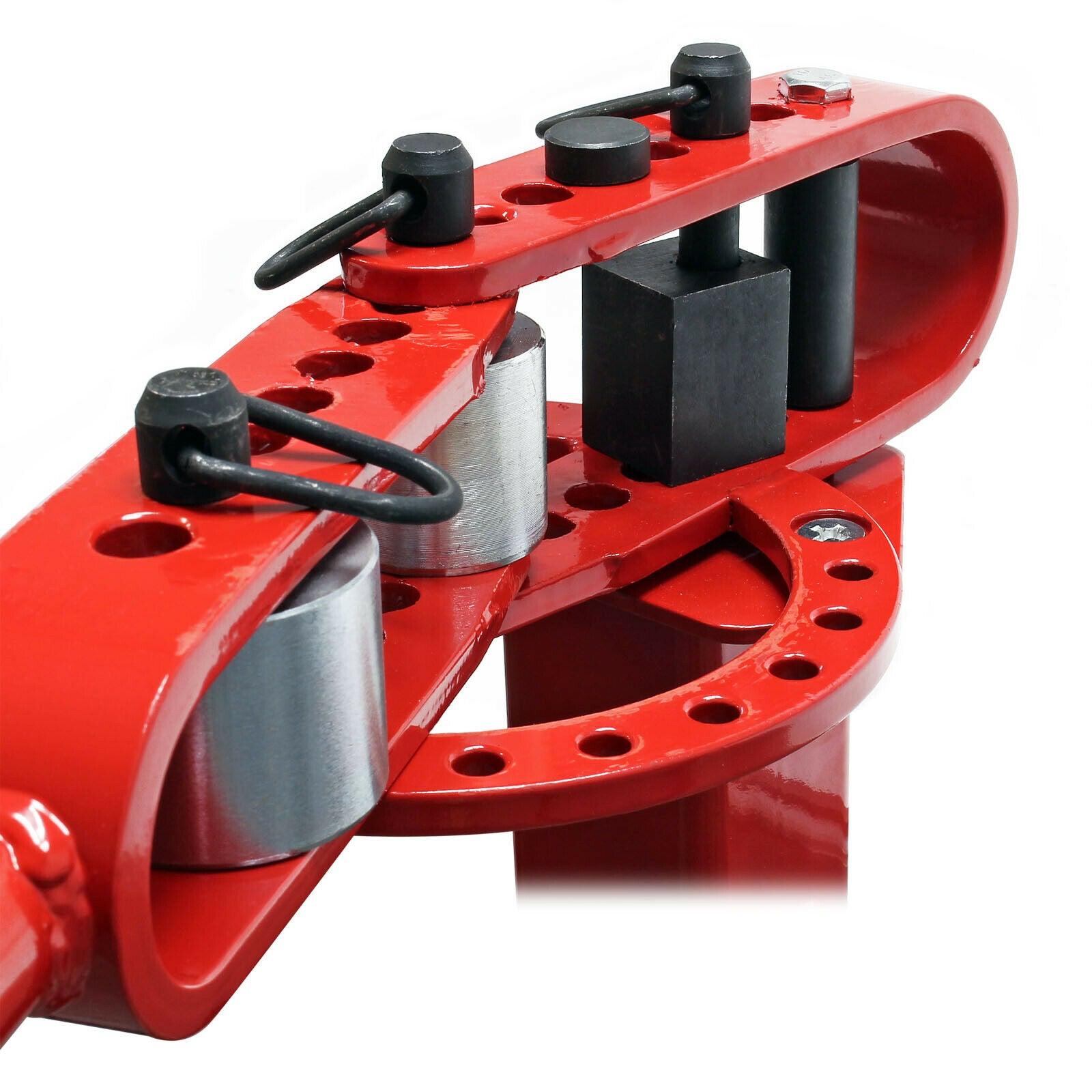 Piegatubi universale da officina pressa piegatubi piega acciaio tondo quadrato rosso 16_0000774